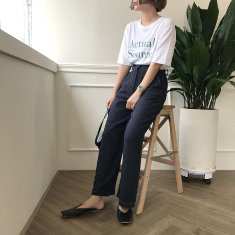 ステッチリネンブレンドパンツ /2colors