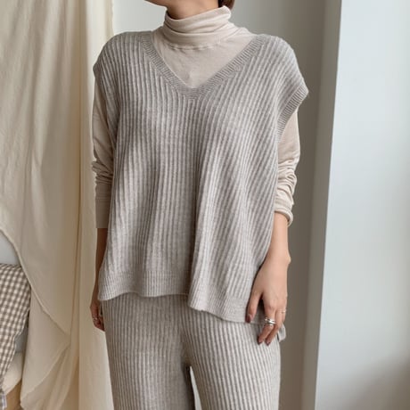✳︎予約販売✳︎wool blend high neck tee_nt0100