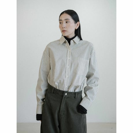 《予約販売》accent stripe shirt/2colors_nb0353