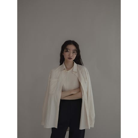 【nokcha original】sleeve accent washer shirt/2colors_nb0224