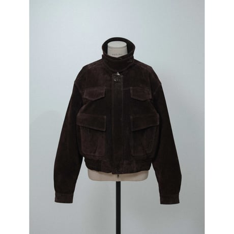 【 RESTOCK 】- AUTHENTIC series - quilting liner real suède jacket/vintage brown_an0049