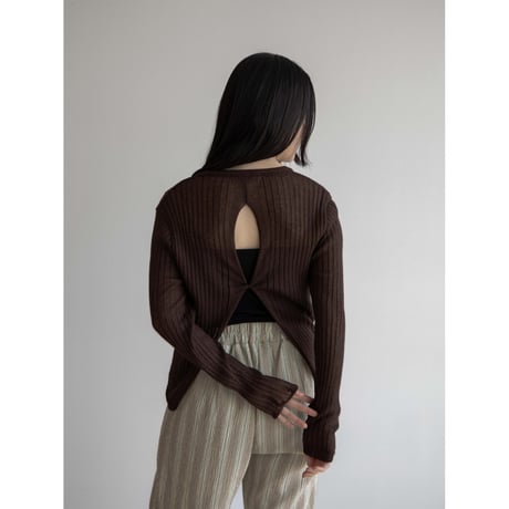《予約販売》back accent linen knit tops/3colors_nt2050