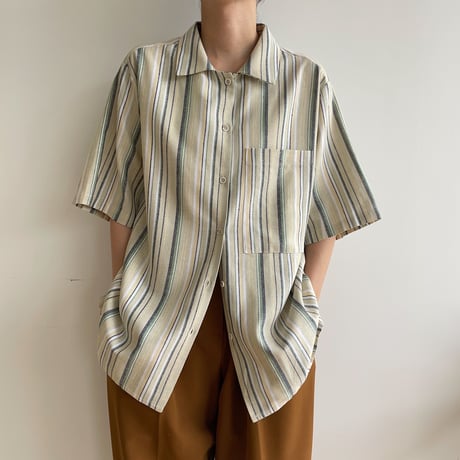 《予約販売》contrast linen shirt_nt1366