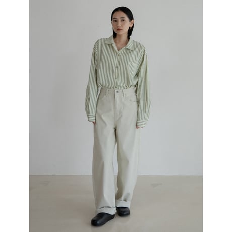 《予約販売》rich mannish oval pants/ ivory_np1073