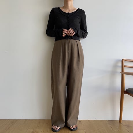 《予約販売》quality tuck linen pants/3colors_np0794