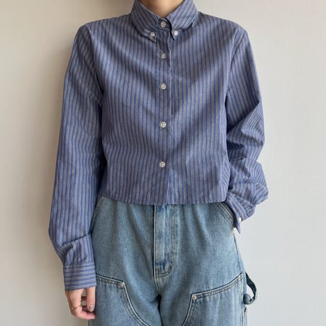 《予約販売》stripe croped shirt/2colors_nb0221