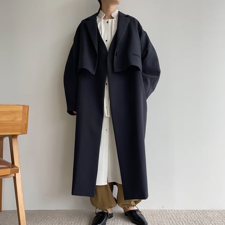 【nokcha original】2set mulch coat/navy_no0231