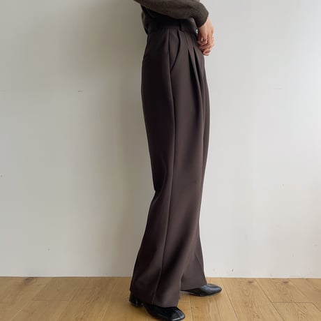 【nokcha original】relaxy pants/deep brown_np0694