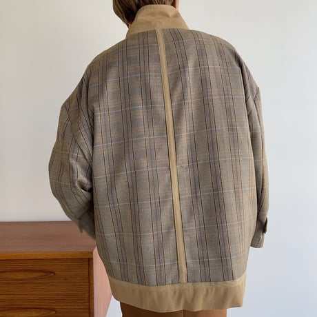 【nokcha original】quilting liner check jacket_no0162