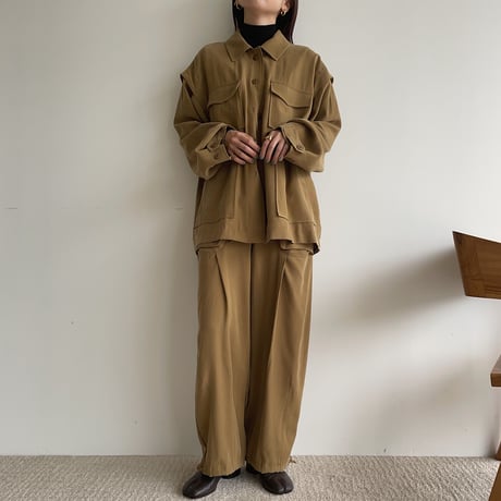 【nokcha original】2way military jacket/olive khaki_no0233