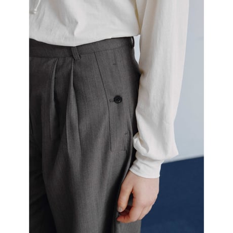 - AUTHENTIC series - accent oval tuck pants_an0055