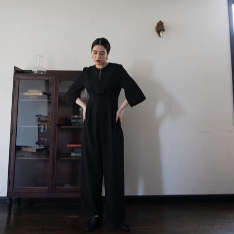 【nokcha original】rich jumpsuit/black_np0671