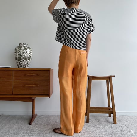 【nokcha original】quality sheer pants/light orange_np0416