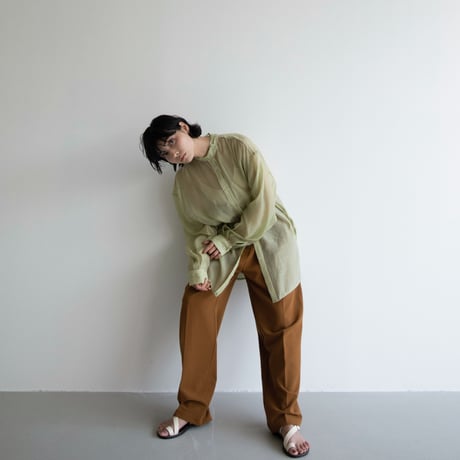 【nokcha original】waist pants/camel brown_np0595