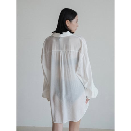 《予約販売》2way over sheer shirt/3colors(unisex)_nb0317