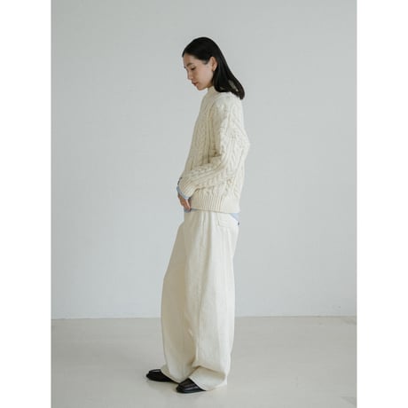 《予約販売》mannish cable knit pullover/2colors_nt2433