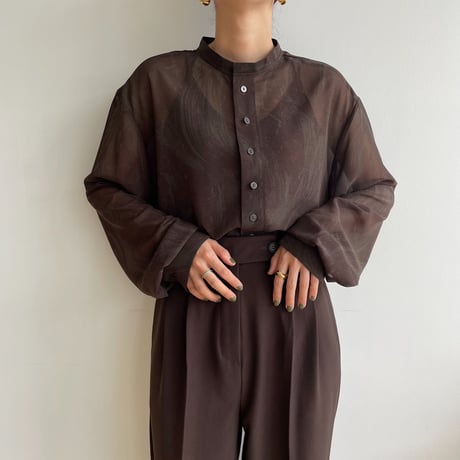 《予約販売》sheer marble blouse/2colors_nb0088