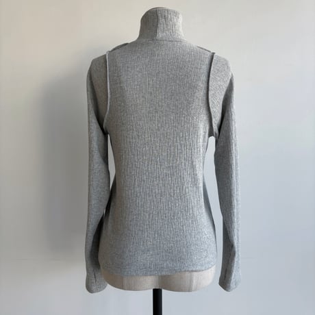 【nokcha original】accent jacquard high neck tops/ 3colors_nt1881