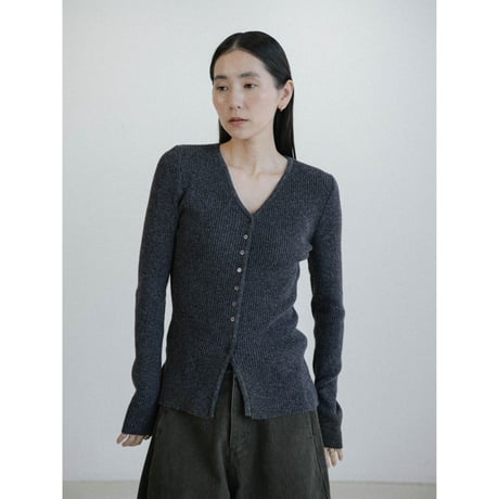 《予約販売》v neck lady lib knit cardigan/2colors_nt2471