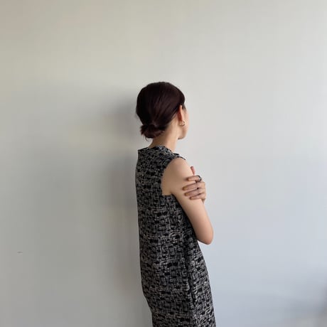 【nokcha original】jacquard all-in-one/black_np0639