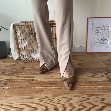 《予約販売》slit slim slacks pants/2 colors_np0172