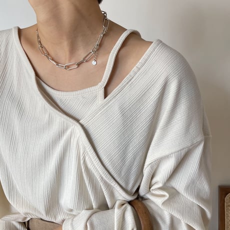 《予約販売》silver925 chain choker necklace_na0263