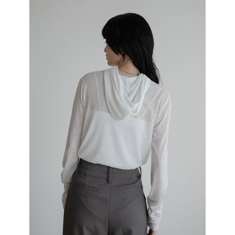 《予約販売》sheer hoodie tops/2colors_nt2256