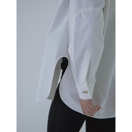 - AUTHENTIC series - button down mannish shirt/ivory_an0022