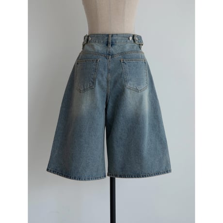 《予約販売》waist mark half denim pants_nj0121