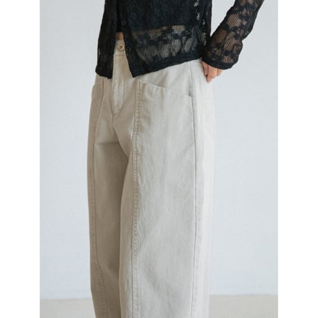 《予約販売》center press accent pants/2colors_np1250