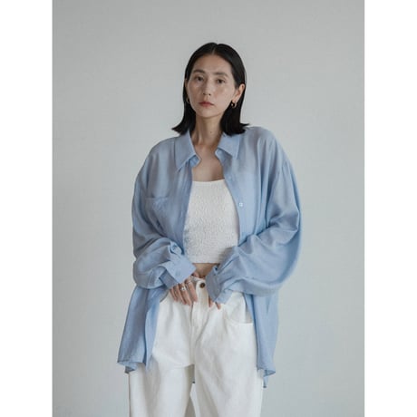 《予約販売》2way over sheer shirt/3colors(unisex)_nb0317