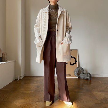 【nokcha original】over lib jacket/ ivory_no0150