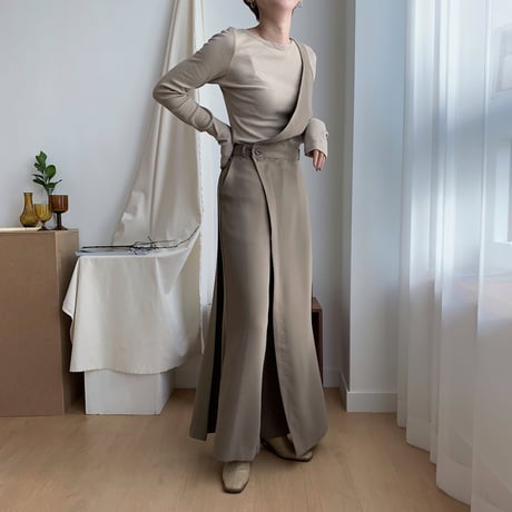 【nokcha original】docking all-in-one/khaki beige_np0157