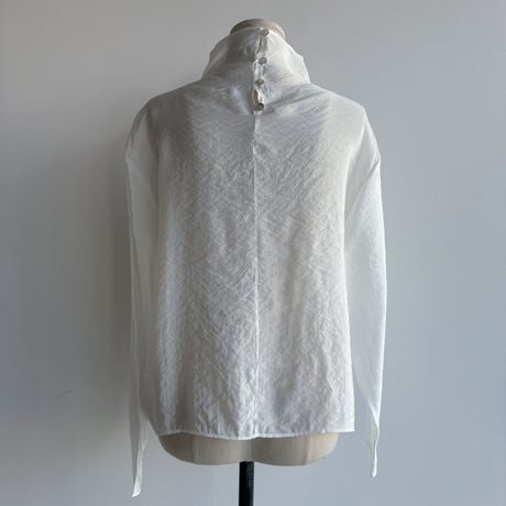 《予約販売》bottle neck sheer blouse/2colors_nb0214
