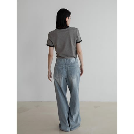 《予約販売》stripe rétro jeans/2colors_nj0136
