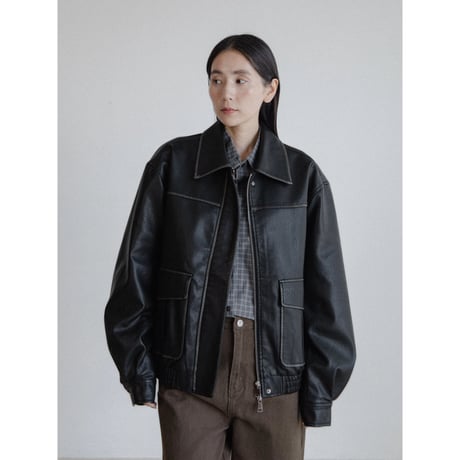 nokcha AUTHENTIC series ジャケット AUTHENTIC series - old like eco leather jacke