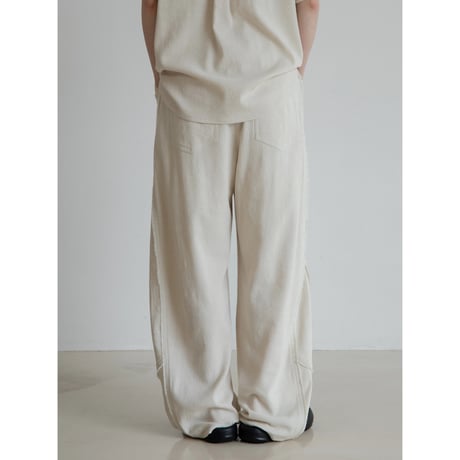 - AUTHENTIC series - vintage like linen oval pants/2colors_an0040