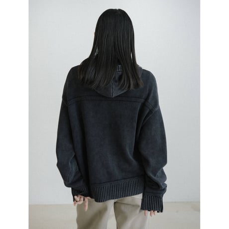 《予約販売》ash hoodie knit jacket/2colors_no0501