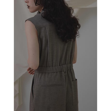 - AUTHENTIC series - AUTHENTIC jump suit/melange brown_an0012