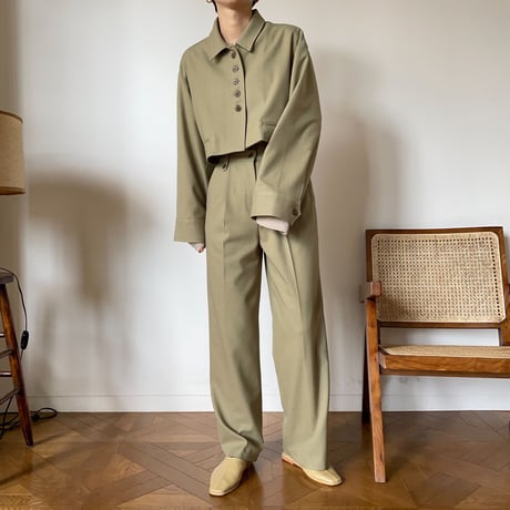 【nokcha original】half minimal jacket/pistàcchio_no0149