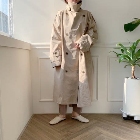 【NOKCHA  original】over trench coat /light beige_no0006