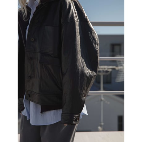- AUTHENTIC series - old like eco leather jacket/deep brown_an0002