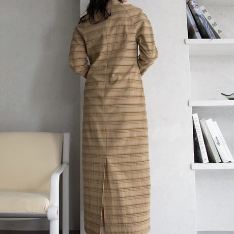 【nokcha original】jacquard lady dress/beige_nd0117