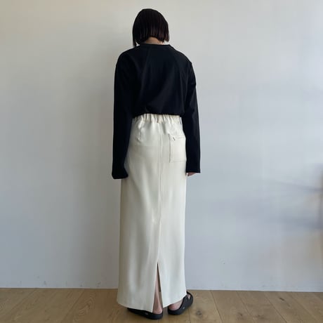 【nokcha original】material long skirt/2colors_ns0086