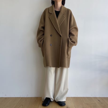 【nokcha original】HAND MADE tailored middle coat/beige_no0306