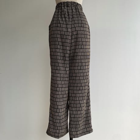 【nokcha original】block pattern pants_np0631
