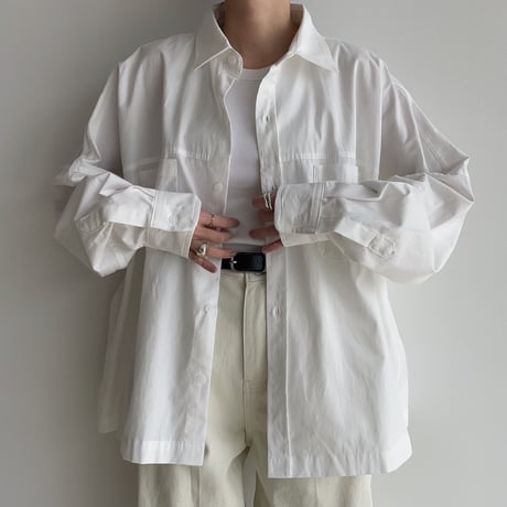 《予約販売》over cotton shirt/2colors_nb0218