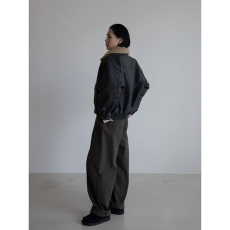 《予約販売》boa liner leather like jacket/2colors_no0411