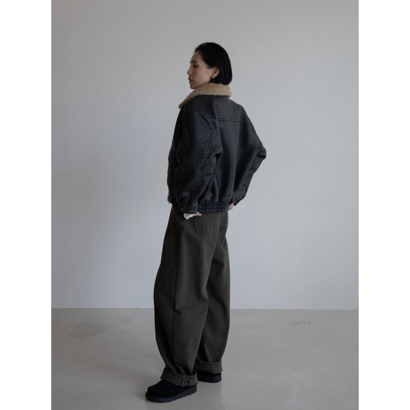新品 NOKCHA ノクチャ ボアライナー レザーライクジャケット ブラック 予約販売》boa liner leather like jacket/2colors_no0