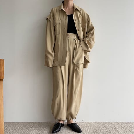 【nokcha original】2way pocket pants/beige_np0665